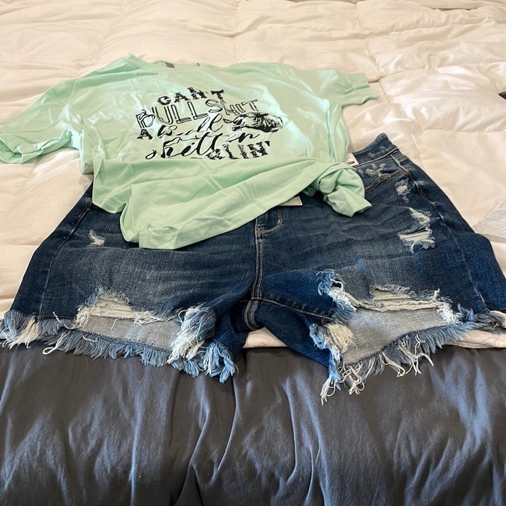 Judy Blue Distressed Shorts-Plus